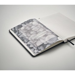 Carnet A5 Éco-responsable en Carton Recyclé Personnalisé STEIN Matières : papier de pierre Couleurs : noir objet promotionnel éc