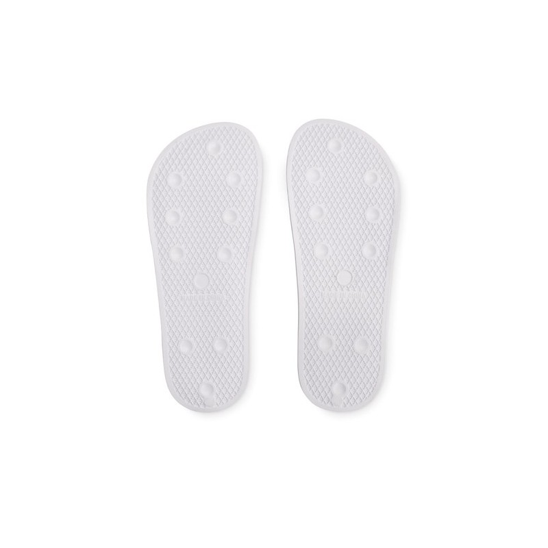 Claquettes Antidérapantes Personnalisées 38/39 - KOLAM Matières : EVA Couleurs : blanc goodies publicitaire événementiel