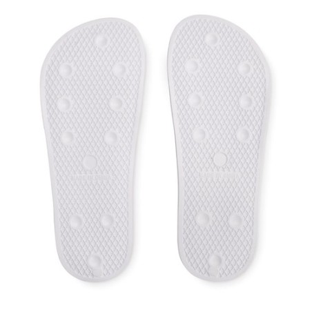 Claquettes Antidérapantes Personnalisées 38/39 - KOLAM Matières : EVA Couleurs : blanc goodies publicitaire événementiel