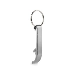 Porte-clés s en aluminium recyclé décapsuleur pratique personnalisé - OVIKEY Matières : aluminium Couleurs : argenté objet promo