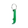 Porte-clés s en aluminium recyclé décapsuleur pratique personnalisé - OVIKEY Matières : aluminium Couleurs : vert marquage laser
