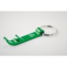 Porte-clés s en aluminium recyclé décapsuleur pratique personnalisé - OVIKEY Matières : aluminium Couleurs : vert impression log