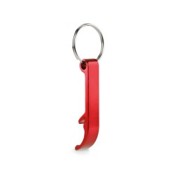 Porte-clés s en aluminium recyclé décapsuleur pratique personnalisé - OVIKEY Matières : aluminium Couleurs : rouge cadeau collab