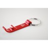 Porte-clés s en aluminium recyclé décapsuleur pratique personnalisé - OVIKEY Matières : aluminium Couleurs : rouge marquage coul