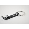 Porte-clés s en aluminium recyclé décapsuleur pratique personnalisé - OVIKEY Matières : aluminium Couleurs : noir accessoire évé