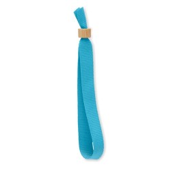 Bracelet Événementiel Éco-responsable Personnalisé en Polyester RPET FIESTA Matières : PET recyclé Couleurs : turquoise livraiso