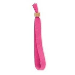 Bracelet Événementiel Éco-responsable Personnalisé en Polyester RPET FIESTA Matières : PET recyclé Couleurs : fuchsia impression