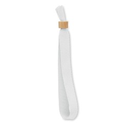 Bracelet Événementiel Éco-responsable Personnalisé en Polyester RPET FIESTA Matières : PET recyclé Couleurs : blanc goodies publ