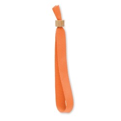 Bracelet Événementiel Éco-responsable Personnalisé en Polyester RPET FIESTA Matières : PET recyclé Couleurs : orange personnalis