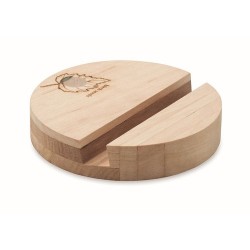 Support de téléphone  en bouleau personnalisé - GROW ROUND STAND Matières : bois Couleurs : bois