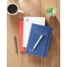 Carnet de notes A5 recyclé  personnalisé - OURS Matières : papier recyclé Couleurs : bleu objet promo petit budget