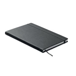 Carnet de notes A5 recyclé  personnalisé - OURS Matières : papier recyclé Couleurs : noir personnalisable avec votre logo