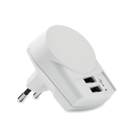 Chargeur Euro USB 2 Ports Personnalisé 12W pas cher - Skross Matières : ABS Couleurs : blanc