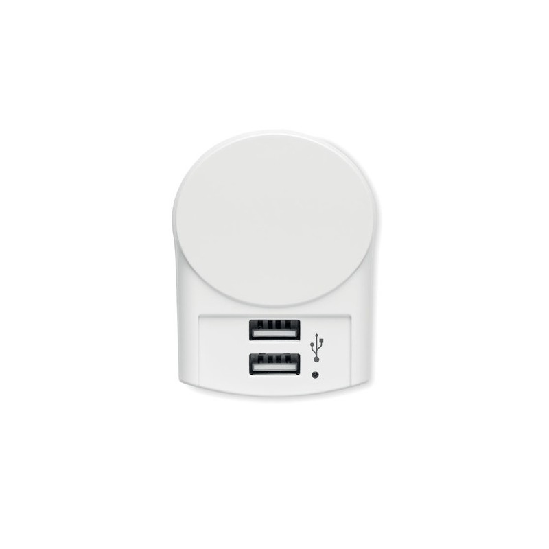 Chargeur Euro USB 2 Ports Personnalisé 12W pas cher - Skross Matières : ABS Couleurs : blanc personnalisable avec votre logo