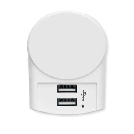 Chargeur Euro USB 2 Ports Personnalisé 12W pas cher - Skross Matières : ABS Couleurs : blanc personnalisable avec votre logo
