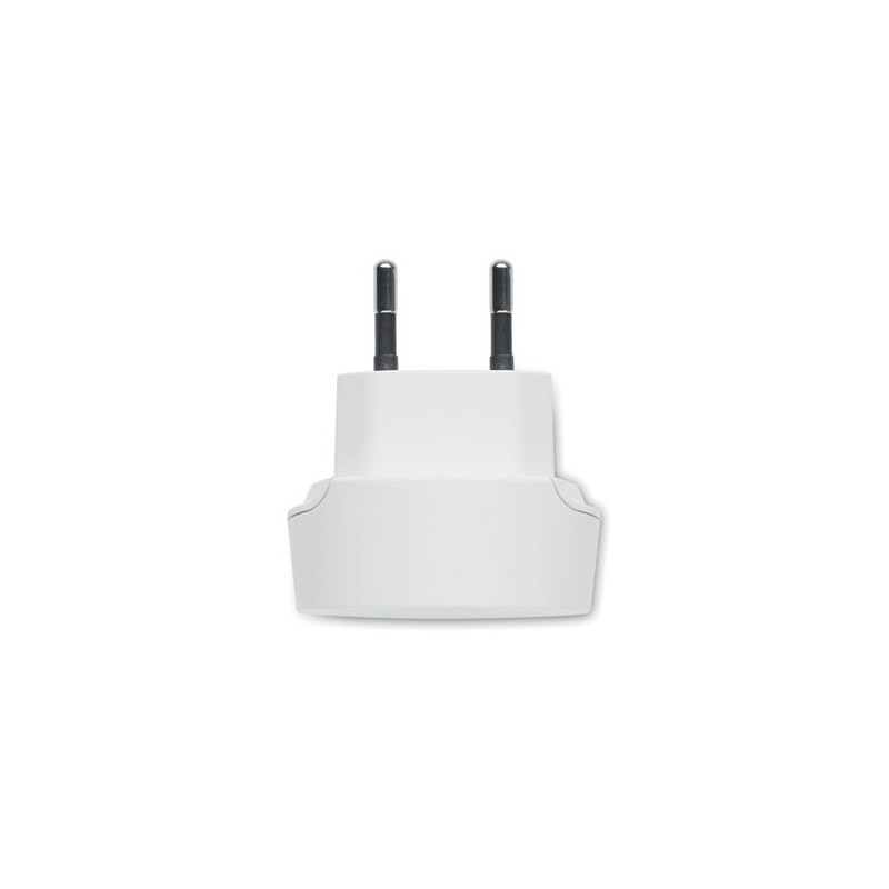 Chargeur Euro USB 2 Ports Personnalisé 12W pas cher - Skross Matières : ABS Couleurs : blanc goodies publicitaire événementiel