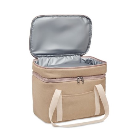 Sac isotherme  en toile 320 gr/m - KECIL TOP Matières : coton Couleurs : beige cadeau entreprise pas cher
