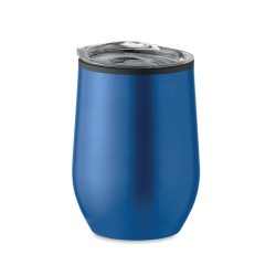 Tasse double paroi incassable personnalisée 350 ml - CHIN CHAN Matières : acier inoxydable Couleurs : bleu accessoire événementi