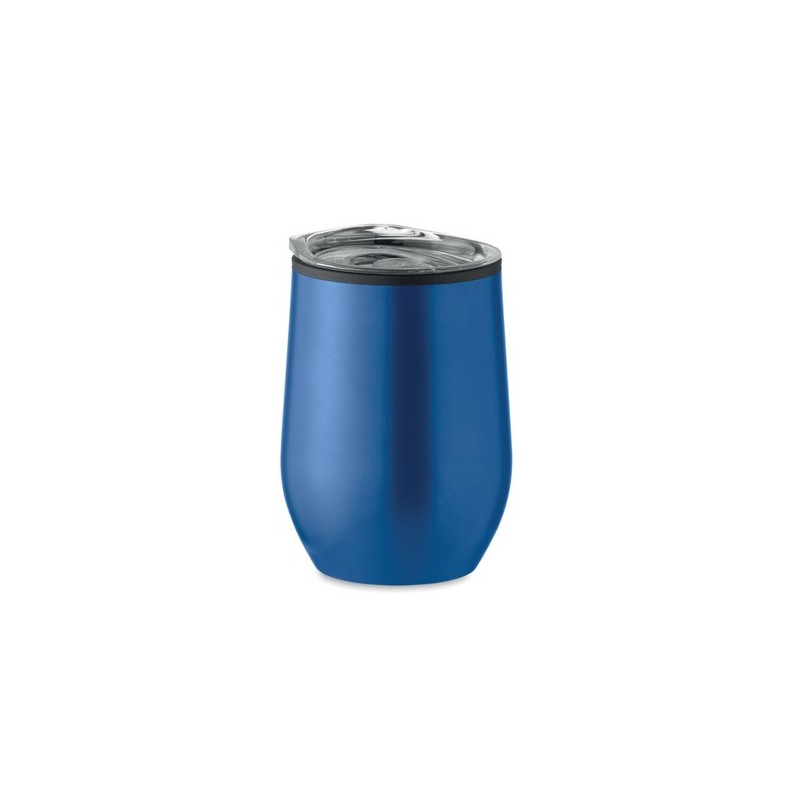 Tasse double paroi incassable personnalisée 350 ml - CHIN CHAN Matières : acier inoxydable Couleurs : bleu accessoire événementi