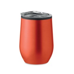 Tasse double paroi incassable personnalisée 350 ml - CHIN CHAN Matières : acier inoxydable Couleurs : rouge goodies entreprise d