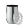 Tasse double paroi incassable personnalisée 350 ml - CHIN CHAN Matières : acier inoxydable Couleurs : argenté mat impression hau