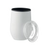 Tasse double paroi incassable personnalisée 350 ml - CHIN CHAN Matières : acier inoxydable Couleurs : blanc marquage laser ultra