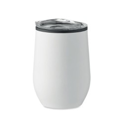 Tasse double paroi incassable personnalisée 350 ml - CHIN CHAN Matières : acier inoxydable Couleurs : blanc objet promotionnel é