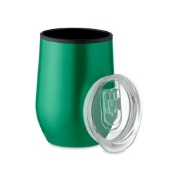 Tasse double paroi incassable personnalisée 350 ml - CHIN CHAN Matières : acier inoxydable Couleurs : vert goodies publicitaire 