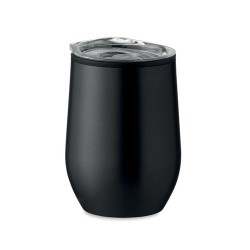 Tasse double paroi incassable personnalisée 350 ml - CHIN CHAN Matières : acier inoxydable Couleurs : noir cadeau collaborateur 