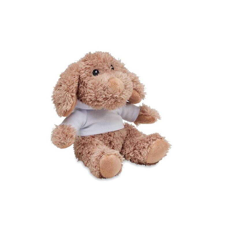 Chien en Peluche Éco-responsable avec Sweat Personnalisé - DOGGY Matières : PET Couleurs : blanc