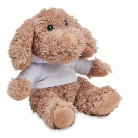 Chien en Peluche Éco-responsable avec Sweat Personnalisé - DOGGY Matières : PET Couleurs : blanc