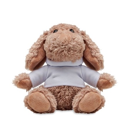 Chien en Peluche Éco-responsable avec Sweat Personnalisé - DOGGY Matières : PET Couleurs : blanc goodies publicitaire événementi