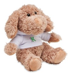 Chien en Peluche Éco-responsable avec Sweat Personnalisé - DOGGY Matières : PET Couleurs : blanc impression haute définition