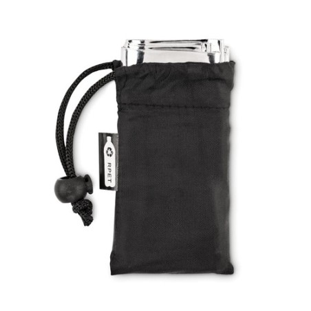 Couverture d'urgence personnalisée idéale pour survie - HELP Matières : aluminium Couleurs : noir personnalisable avec votre log