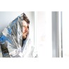 Couverture d'urgence personnalisée idéale pour survie - HELP Matières : aluminium Couleurs : noir cadeau entreprise pas cher