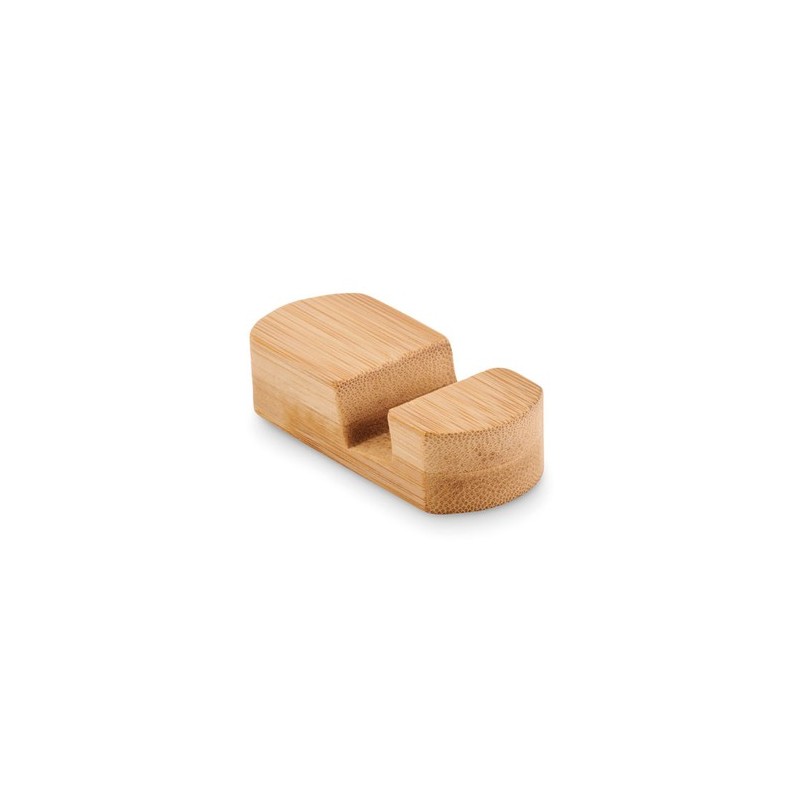 Support Téléphone Personnalisé Pratique et Élégant en Bambou - POY Matières : bambou Couleurs : bois