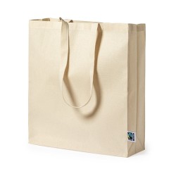 Sac Shopping Éthique Personnalisé Fairtrade Elatek Matières : coton Couleurs : naturel cadeau entreprise pas cher