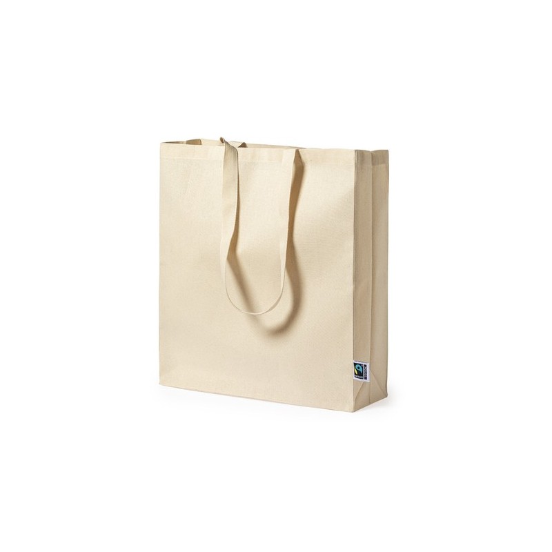 Sac Shopping Éthique Personnalisé Fairtrade Elatek Matières : coton Couleurs : naturel cadeau entreprise pas cher