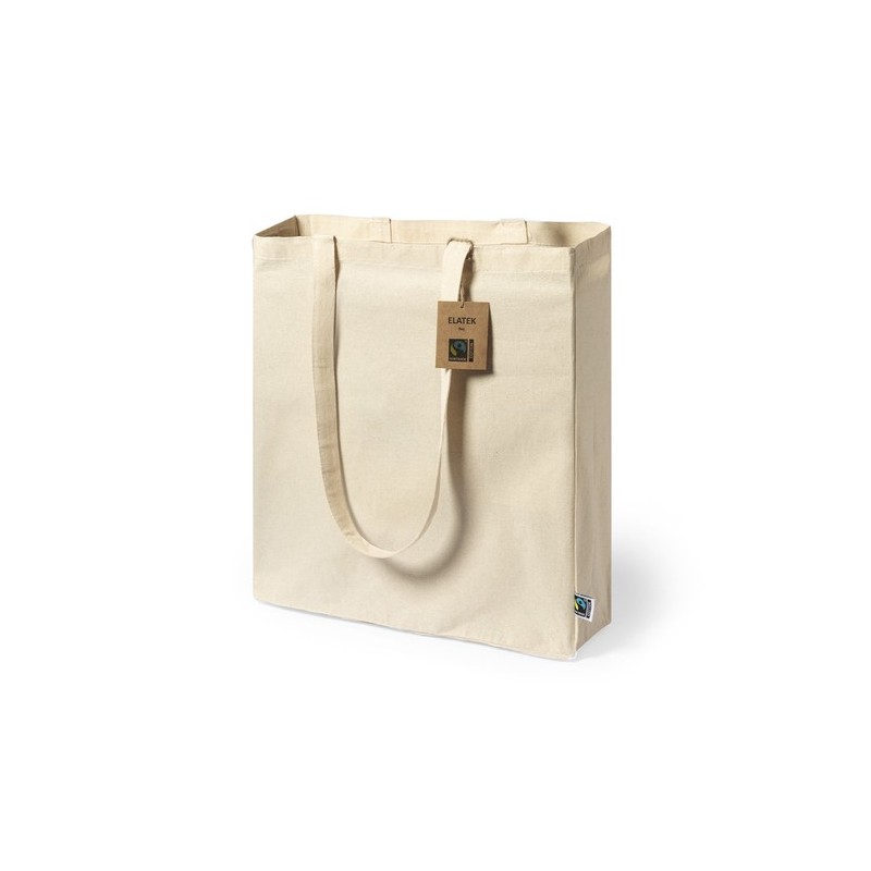 Sac Shopping Éthique Personnalisé Fairtrade Elatek Matières : coton Couleurs : naturel impression haute définition