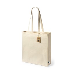 Sac Shopping Éthique Personnalisé Fairtrade Elatek Matières : coton Couleurs : naturel marquage laser ultra précis