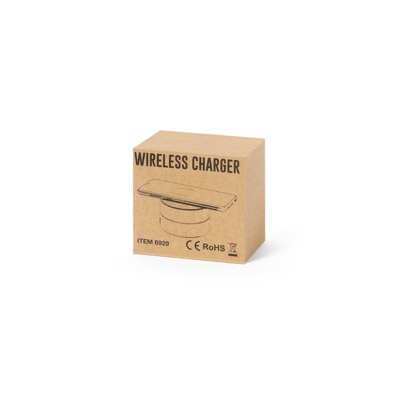 Chargeur sans fil personnalisé  pratique pas cher - Brotox Matières : carton recyclé cadeau collaborateur premium