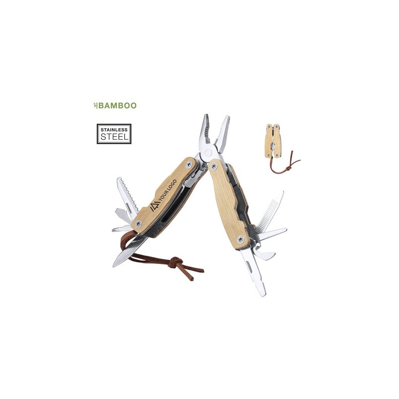 Objet Multi Outils Personnalisé Publicitaire Folnax Matières : bambou