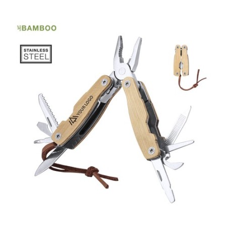 Objet Multi Outils Personnalisé Publicitaire Folnax Matières : bambou