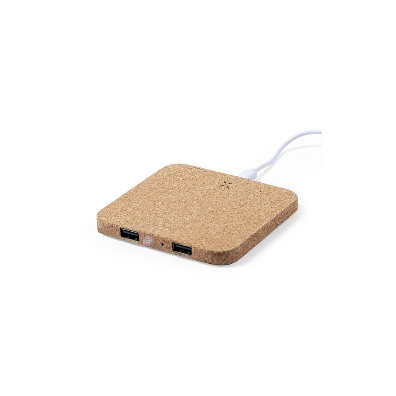 Chargeur Sans Fil Éco-responsable Personnalisé Kronex Matières : liège marquage laser ultra précis