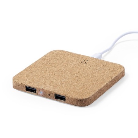 Chargeur Sans Fil Éco-responsable Personnalisé Kronex Matières : liège marquage laser ultra précis