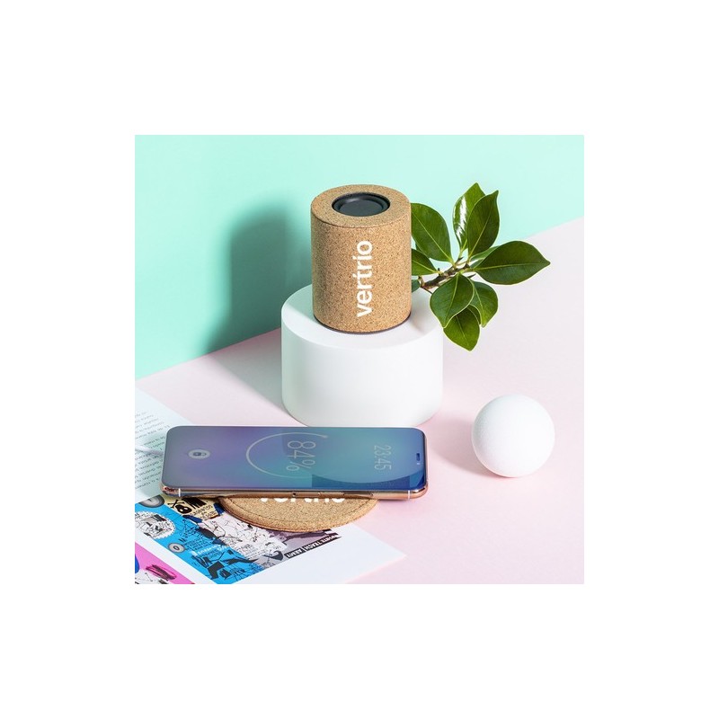 Enceinte Bluetooth Personnalisée Idéale pour Cadeaux Yuxter Matières : liège livraison express 24h 48h