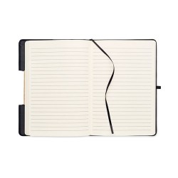 Carnet A5 Éco-responsable et Personnalisé 80 pages lignées RPET BLAMA Matières : papier Couleurs : noir objet promotionnel éco-r