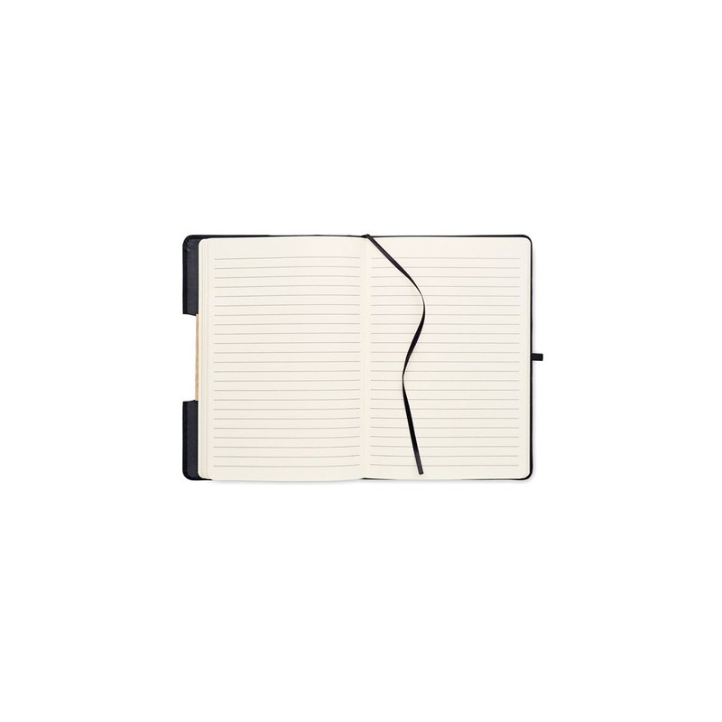 Carnet A5 Éco-responsable et Personnalisé 80 pages lignées RPET BLAMA Matières : papier Couleurs : noir objet promotionnel éco-r
