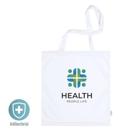 Sac Antibactérien Personnalisé Économique pour Vos Courses - Maxcron Matières : polyester Couleurs : blanc personnalisable avec 