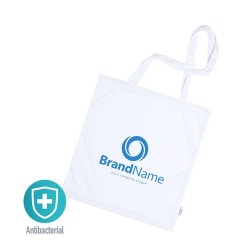 Sac Antibactérien Personnalisé Économique pour Vos Courses - Maxcron Matières : polyester Couleurs : blanc goodies publicitaire 